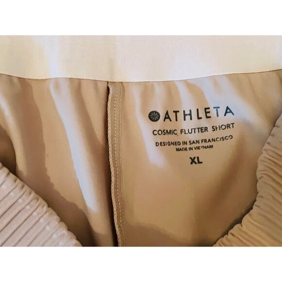 Athleta Cosmic Flutter Cream Pull-on Shorts Women’s XL - Picture 3 of 4
